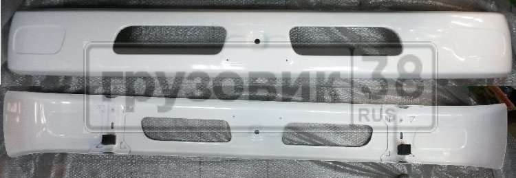Бампер без отверстий под туманки на широкую кабину Mitsubishi Canter c 2003- (196*26cm)