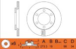 Тормозной диск Mitsubishi Canter FA510, FB/FE30#, FB51#