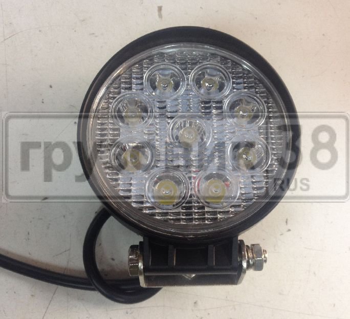 Противотуманная фара круглая LED 12V, 9 диодов, 27W