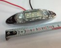 Бортовой фонарик БЕЛЫЙ, хромированный LED 24V